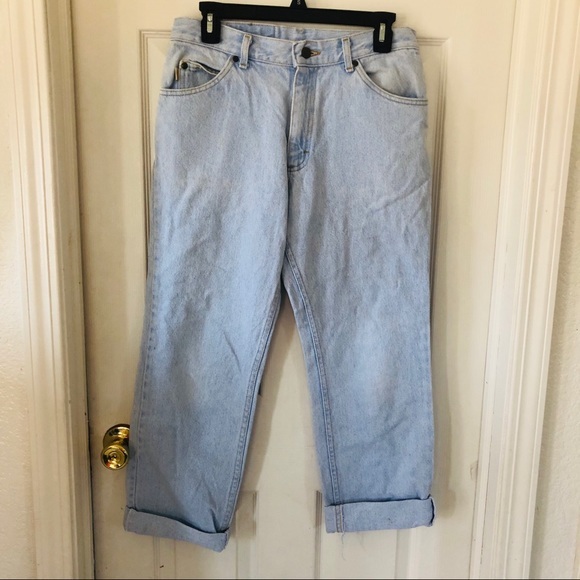 Vintage Denim - VINTAGE RIDDERS light wash cotton high waisted unisex mom jeans size 31 X 30